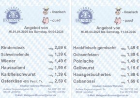 Angebot der Woche von Metzgerei Brunner