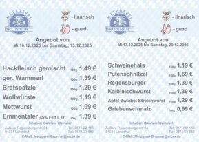 Angebot der Woche von Metzgerei Brunner