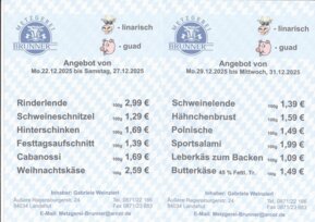Angebot der Woche von Metzgerei Brunner